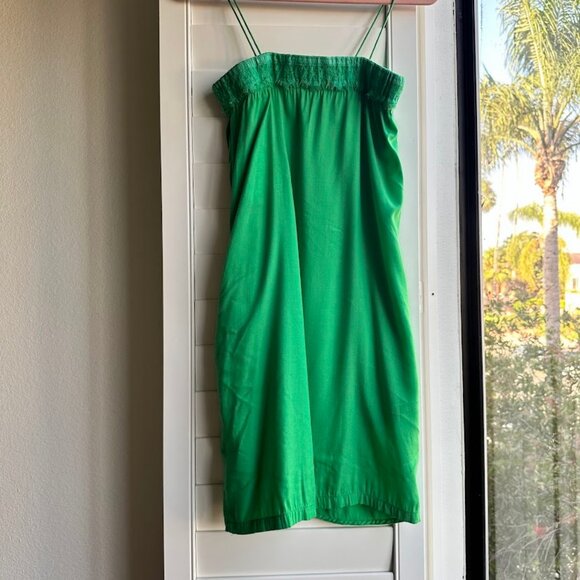 See U Soon Green Lace Trim Wrap Sheath Mini Dress size 0 - Picture 7 of 7